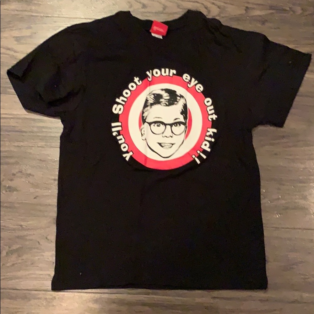 🎄 A Christmas Story Ralphie Shirt Sz S Black Tee